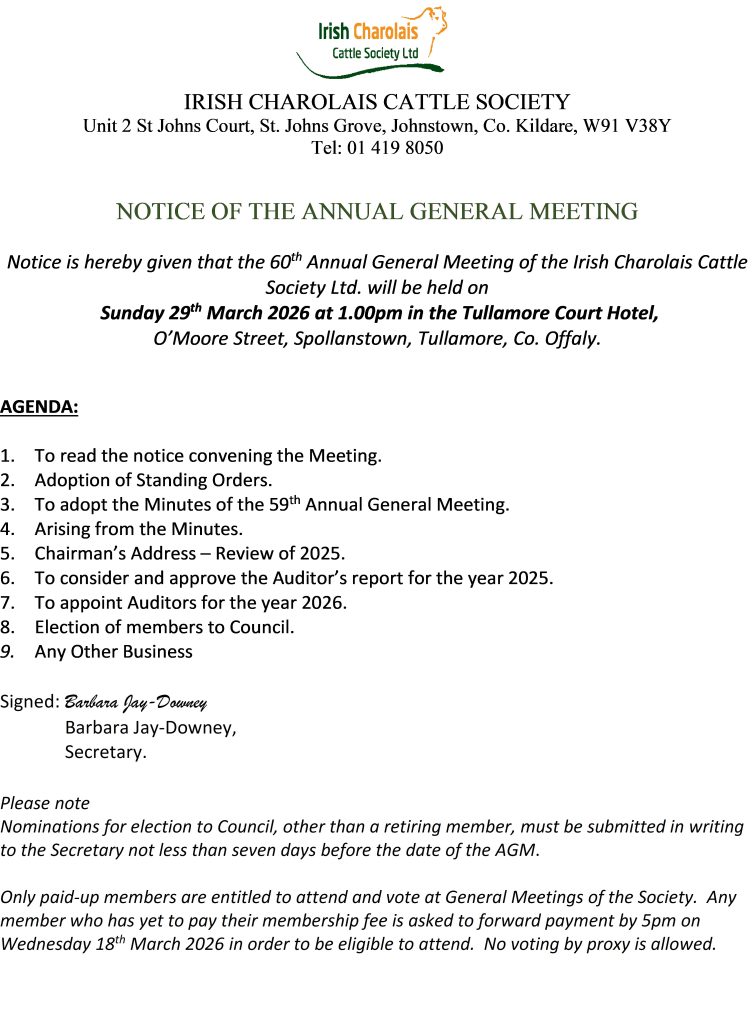 2026 AGM NOTICE